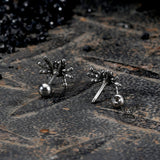 Dark Scary Spider Stainless Steel Animal Earrings
