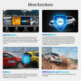 4K Dual Lens Dashboard Cam with Night Vision & GPS - Built-in Wi-Fi & Parking Mode