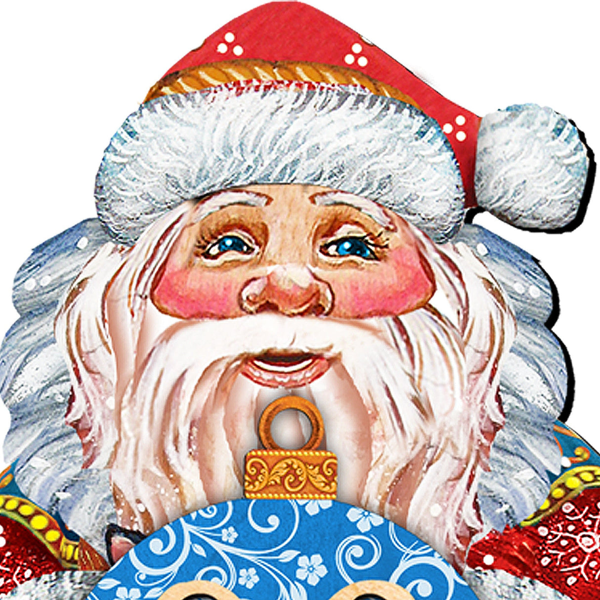 Custom Letter Vine Script Monogram Santa Door Hanger by G. DeBrekht - Christmas Santa Snowman Decor - 8117810G-9H