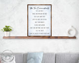 The Ten Commandments - Wooden Religious wall art - living room wall decor Christian wall art - Scripture sign - Bible Verse - Bible quotes - 310344