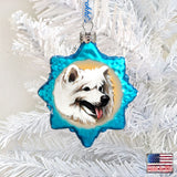 Adorno de cristal de mercurio con forma de husky blanco de G. DeBrekht - Decoración para perros y gatos - 774017