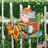 Decoración navideña de Papá Noel en el avión para puerta de G. DeBrekht - Decoración navideña de Papá Noel y muñeco de nieve - 8112030H