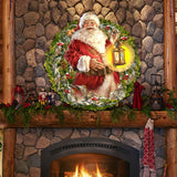 Enchanted Christmas Santa wreath Door Decor by D. Gelsinger - Christmas Decor - 8461051H-1003