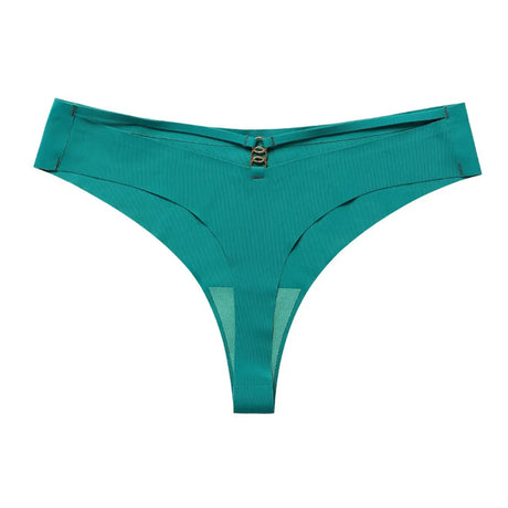 Panties Set Women Seamless Panties Sexy Low-Waist G-String Thong Ice Silk Underwear Hollow Out T-Back Solid Bandage Female Lingerie - Lootquake