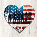 USA Military Heart Holiday Door Decor - American Christmas Decor - 8187130H