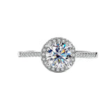 S925 Sterling Silver Moissanite Round Bag Three-piece Female Ring Necklace - Lootquake