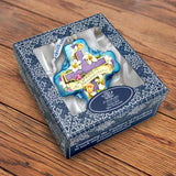 Adorno de cristal con la cruz de la resurrección de Susan Winget - Decoración navideña para la Natividad - 758-303-SW
