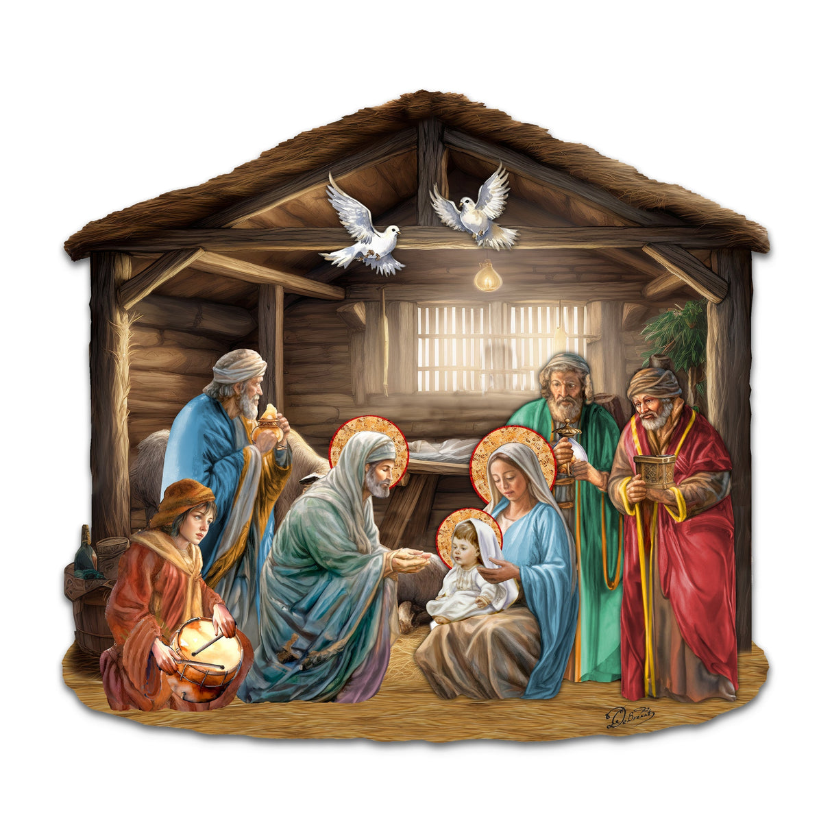 Nativity Scene Holiday Door Decor by G. Debrekht - Nativity Holiday Decor - 8652763H