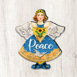 Peace for Ukraine Angel Door Hanger - International Decor - 8157616-3H