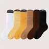 Conjunto de 3 pares de calcetines de media pantorrilla modernos para mujer, de punto liso, suaves y transpirables, tallas grandes (0XL-2XL).