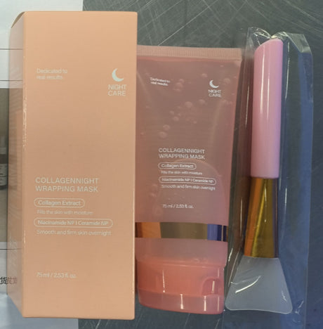 Face Night Mask Collagen Wrapping Mask Natural Ingredients Firming Elasticity & Hydration Anti-wrinkle For Skin Care - Lootquake