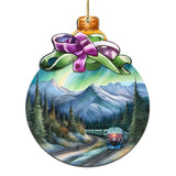 Mountain Glow Express Wooden Ornaments by G.Debrekht - Wildlife Holiday Decor - 870016