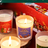 6pcs Soy Wax Scented Candle Set in Glass Jars - Perfect for Christmas, Thanksgiving, Valentine's, Mother's Day & Birthdays - Ideal for Yoga, Dining Decor & Indoor Ambiance