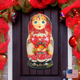 Nesting Doll Matreshka Holiday Door Decor by G. DeBrekht - Christmas Decor - 8115010H