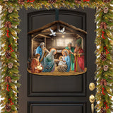 Nativity Scene Holiday Door Decor by G. Debrekht - Nativity Holiday Decor - 8652763H