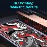 Alfombrilla de ratón grande para juegos, base de goma antideslizante, lavable, diseño de grafiti abstracto, ideal para el trabajo, juegos y la oficina.