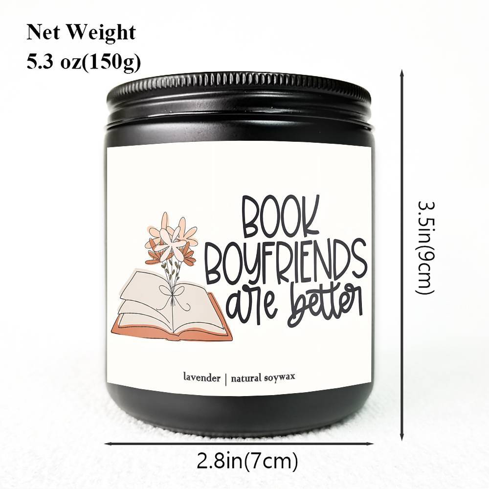 Sweet Book Lover Gift For Bookworm Bestfriend Her Him Gf Bf Girl Boy Women Man Gag Fun Cool Trendy Stuff Birthday Christmas Thanksgiving Anniversary Graduation Idea 2024 Unique Ornament Decor Lavender Scented Candle Small Box