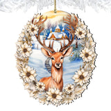 Majestic Forest Deer Wooden Ornaments by G. Debrekht Christmas Decor - 8611065