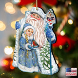 Classic Christmas Wooden Ornaments by G. DeBrekht - Christmas Santa Snowman Decor - 8111410