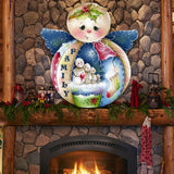 Family Snowman Christmas Door Decor by Jamie Mills-Price - Christmas Santa Snowman Decor - 8457504H