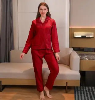 Women's Velvet Pajama Set - Lootquake