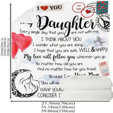 1pc Envelope Printed Flannel Blanket, To My Daughter From Mom Blanket For All Season, Warm Cozy Soft Throw Blanket Nap Blanket For Couch Bed Sofa Office Camping Travel Home Decor, Holiday Gift Blanket For Daughter