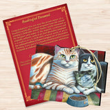 Dinner N Movie Cat Wooden Ornaments by Laura Seeley - Pets Dog and Cats Decor - 8512069-LS