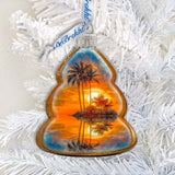 Nautical Christmas Ornaments - Sunset Keepsake Glass Ornaments by G. Debrekht - Christmas Decor - 777412
