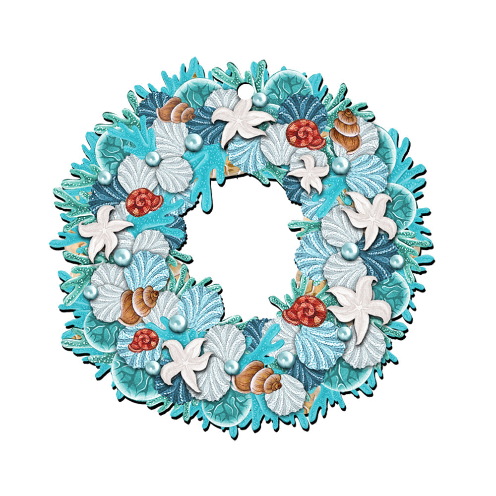 Coastal Holiday Door Wreath by G. DeBrekht - Coastal Holiday Decor - 8185306H