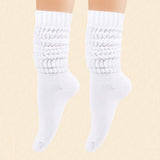 Conjunto de 3 pares de calcetines de media pantorrilla modernos para mujer, de punto liso, suaves y transpirables, tallas grandes (0XL-2XL).
