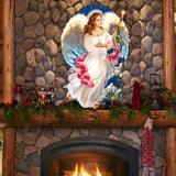 Angel of the Light Nativity Door Decor by D. Gelsinger - Nativity Holiday Decor - 8461036H-1322