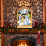 Decoración para puerta del Nacimiento de la Sagrada Familia por Susan Winget - Decoración navideña del Nacimiento - 8471112H-SW