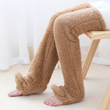 Fuzzy Thigh High Stockings, Warm Over-the-Knee Socks for Women, Solid Color