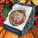 Adorno de cristal con la lista navideña de Papá Noel de G. DeBrekht - 73370