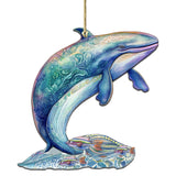 Adornos de madera de ballena de Alaska de G.Debrekht - Decoración navideña con temática de vida silvestre - 8710107-3