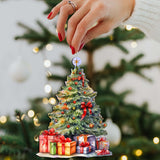 Christmas Tree Decorative Wooden Ornaments Set of 3 by G. Debrekht - Christmas Decor - 8091044-S3