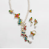 "Butterfly Design Freshwater Pearl Jewelry Set