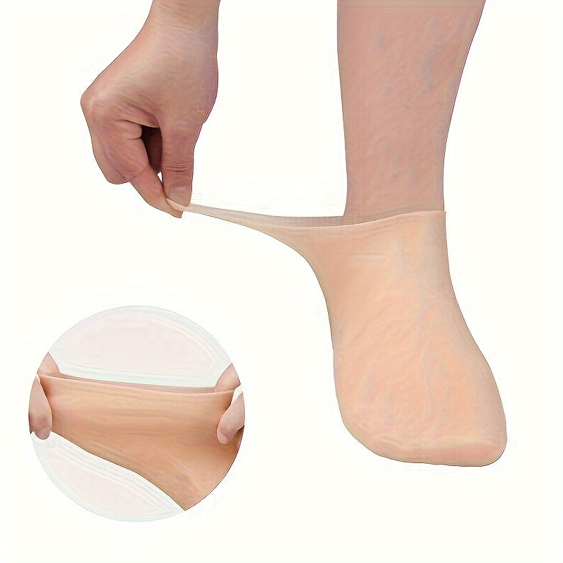 1 par de calcetines hidratantes de gel de silicona ultrasuave: hidratan y nutren los pies secos, los talones agrietados y la piel áspera con comodidad sin aceite y con aloe vera. Perfectos para pedicura y uso diario.