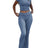 Casual Solid Color Slim Fit Two-piece Pants Set, Short Sleeved Round Neck T-shirt And Tight Flared Pants Sports Pants Clothing, Women's Clothing - Lootquake