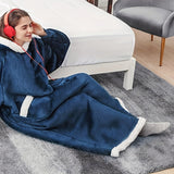 1pc Super Soft Hoodie Wearable Blanket for Adults with Big Pocket - Perfect for Christmas Parties and Cozy Nights In