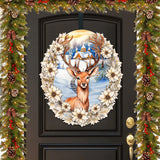 Majestic Forest Deer Holiday Door Decor by G. Debrekht - Christmas Decor - 8611065H