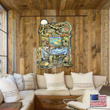 Arte mural caprichoso de reptiles, peces y anfibios de Laura Seeley - Decoración infantil Love Family - 8513011-LS