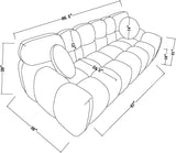 3 Seater Teddy Fleece Boucle Upholstered Loveseat Sofa Clouch Couch, Minimalist Style Marshmallow Deep-Seat Cloud Modular Couch with Thicked Cushions and Decor Pillows for Living Room, Bedroom