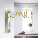 Lámpara de araña dorada de 6 luces para comedor, dormitorio, recibidor, sala de estar, isla de cocina, entrada, oficina, bar y decoración rústica.