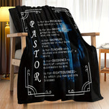 1pc, Pastor Appreciation Gifts For Men, Throw Blanket, Thank You Presents For Christmas, Pastor Appreciation Day, Birthday, Father's Day Cross