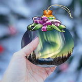 Aurora Borealis Brilliance Wooden Ornaments by G.Debrekht - Wildlife Holiday Decor - 870025