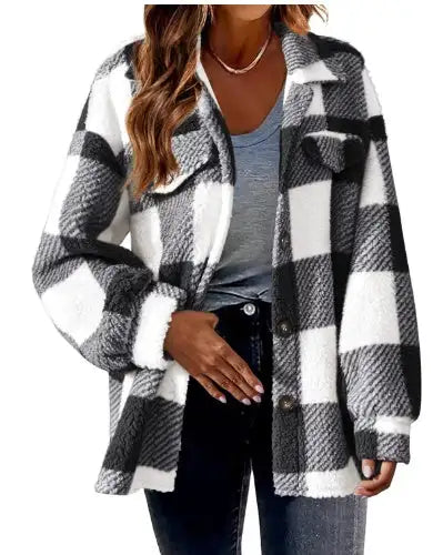 Lamb Fleece Jacket Button Fleece Jacket - Lootquake
