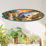 Morning Beach Surfboard Coastal Wall Art by G. DeBrekht - Coastal Holiday Decor - 8490125HS