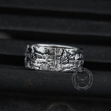 Detailed Pastoral Patterns Alloy Embossed Ring