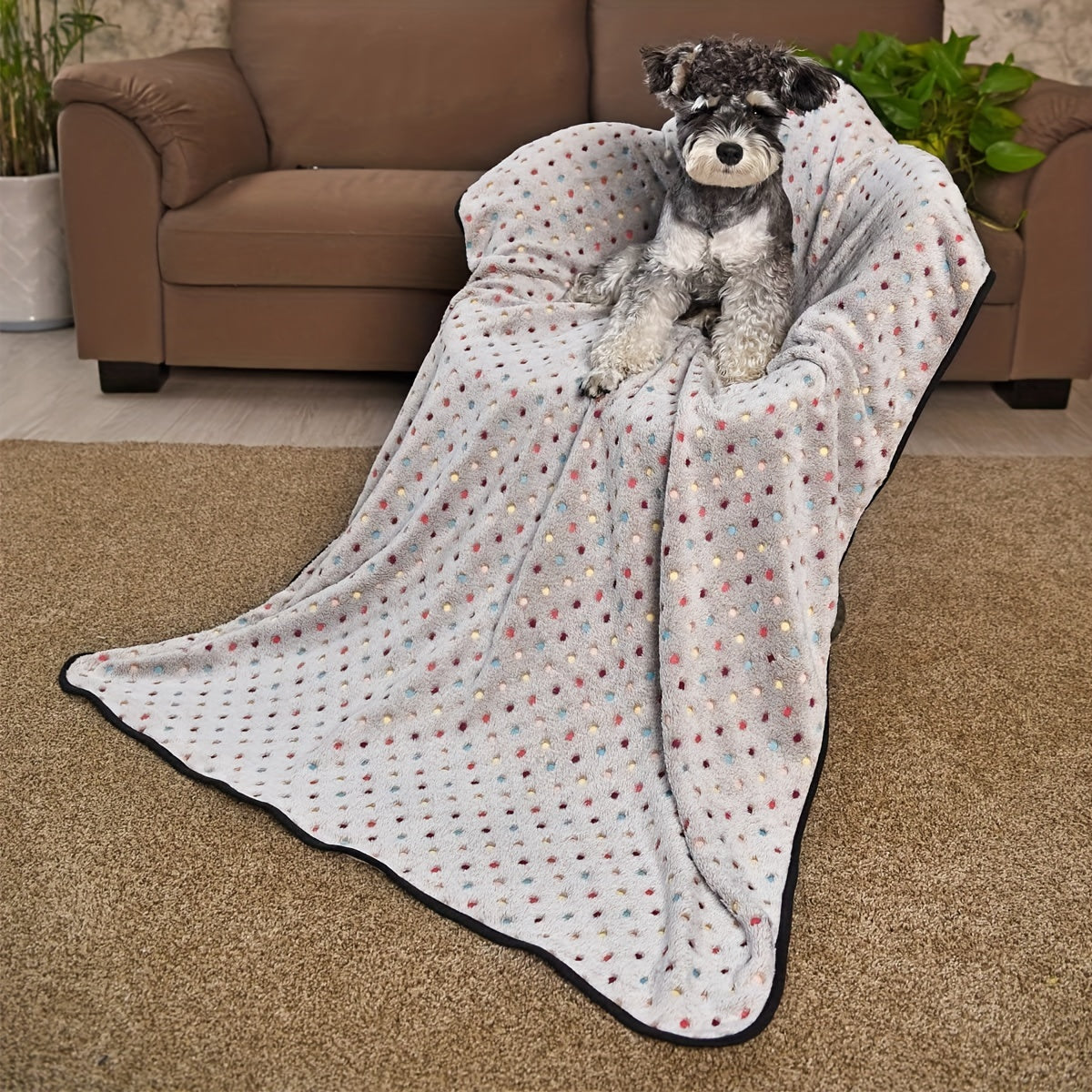 Manta para mascotas de franela de terciopelo coral, colcha para perros y gatos, manta para perros